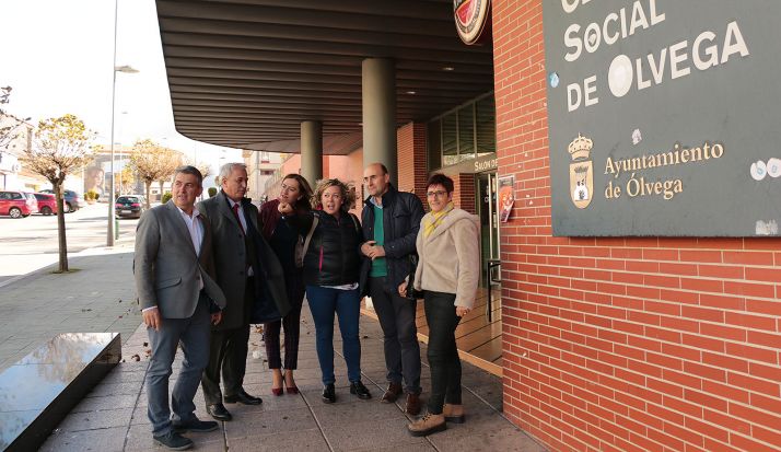 Candidatos socialistas hoy en Ólvega.