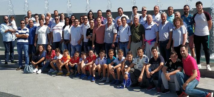 Algunos de los integrantes de la peña agredana. 