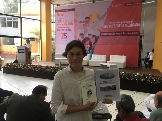 La escritora Lorena Rodríguez en México. 