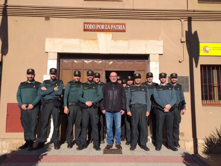 El subdelegado de Gobierno felicita el año nuevo en los cuarteles de la Guardia Civil