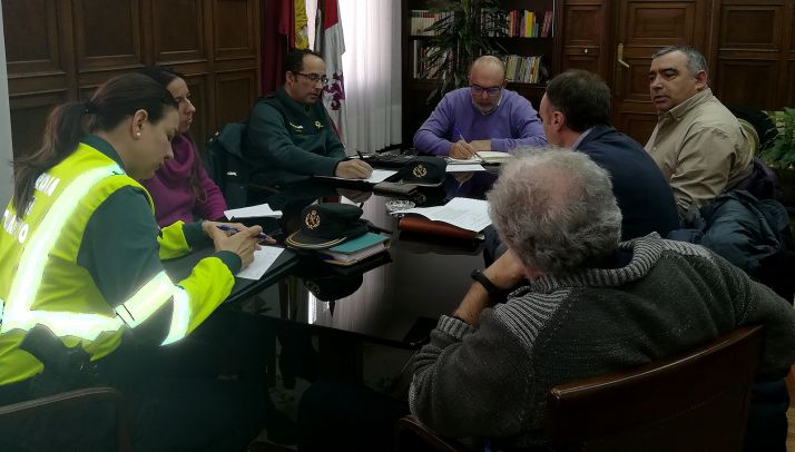 Imagen de la reunión este miércoles en la sede gubernamental en Soria. /SdG
