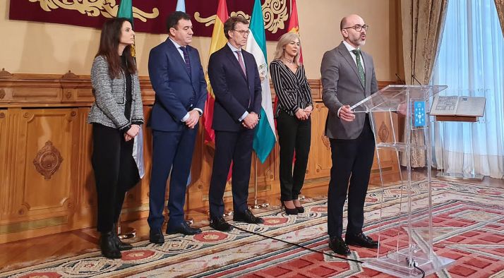 Intervención del consejero en el encuentro entre responsables autonómicos. /Jta.