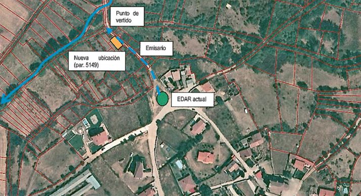 Plano descriptivo de la memoria para la nueva EDAR. 