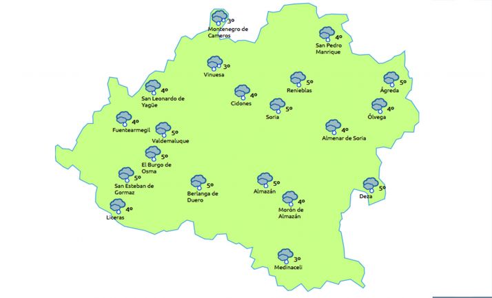Previsión a las 14.00 h. /eltiempo.es