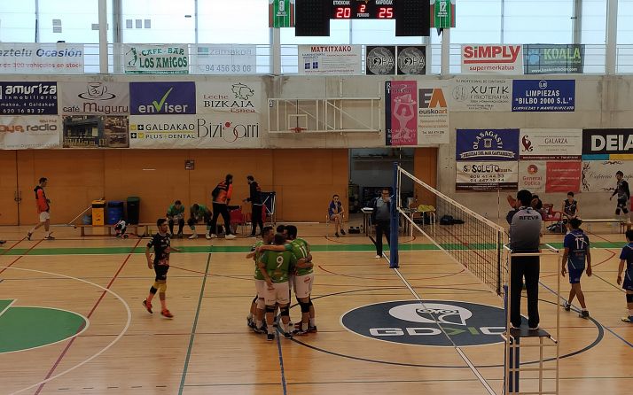 Imagen de la cancha del Galdakao este domingo. /MSCV