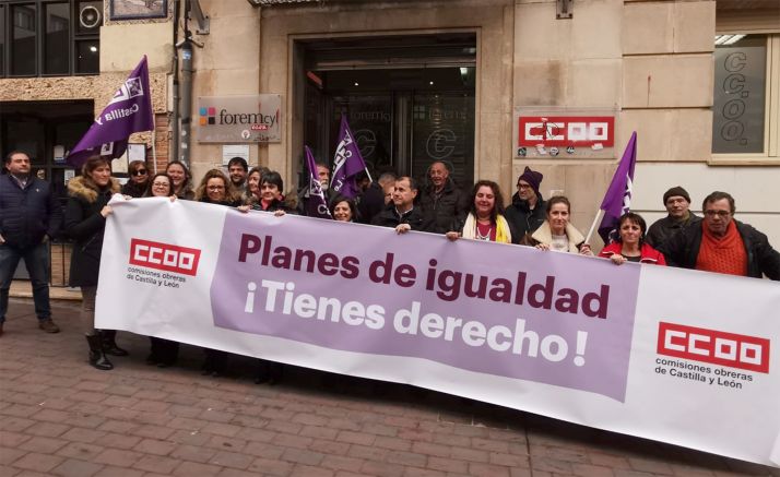 Una imagen de la concentración de este jueves. /SN