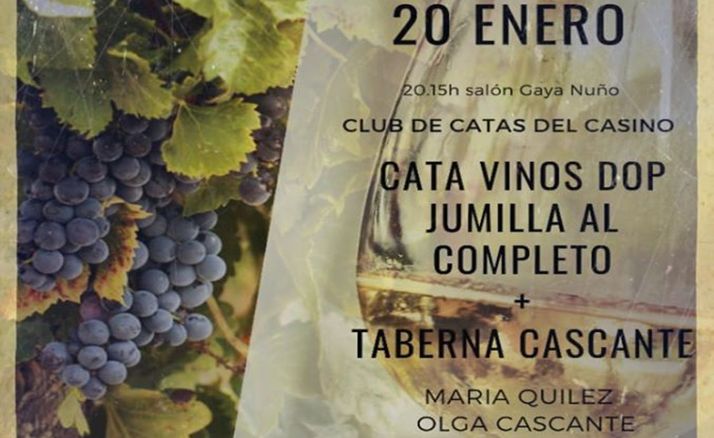 El lunes, cata de vinos de Jumilla en el Casino