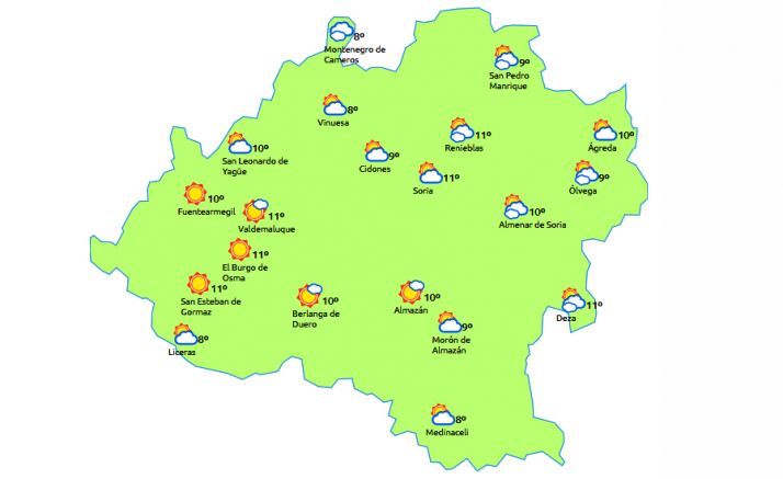Previsión a las 15:00 horas. /eltiempo.es