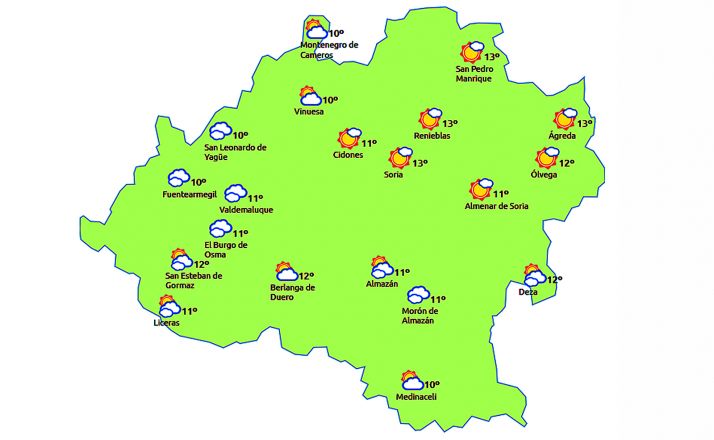 Pronóstico a las 14:00 horas. /eltiempo.es