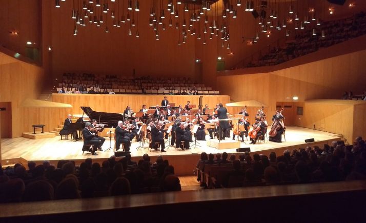 Una imagen del Auditorio de Zaragoza este martes. 