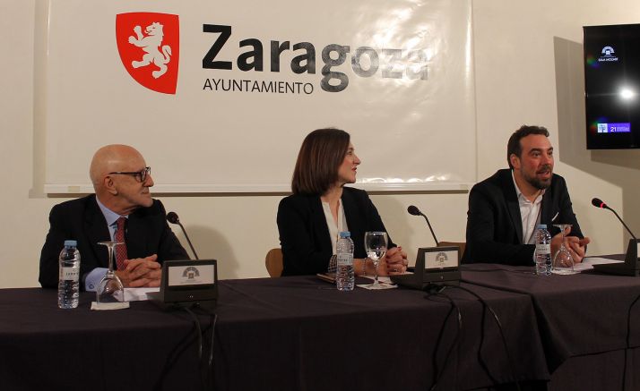 Alberto Barranco (dcha.), Sara Fernández y Juan Calvo.  