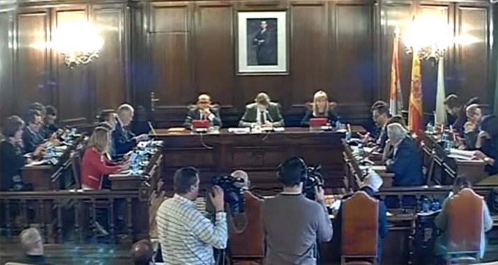 Sesión plenaria del Ayuntamiento de Soria. 