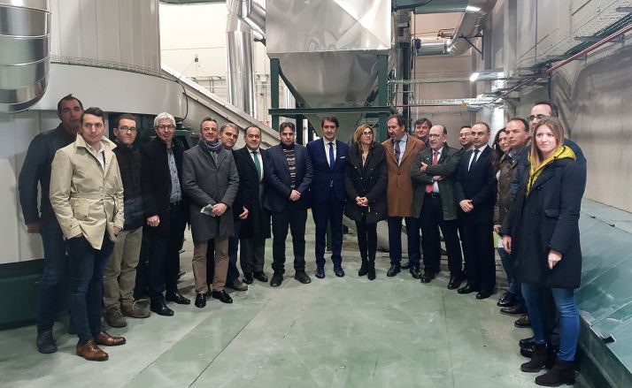 Una imagen de la visita institucional a las instalaciones arandinas. /Jta.