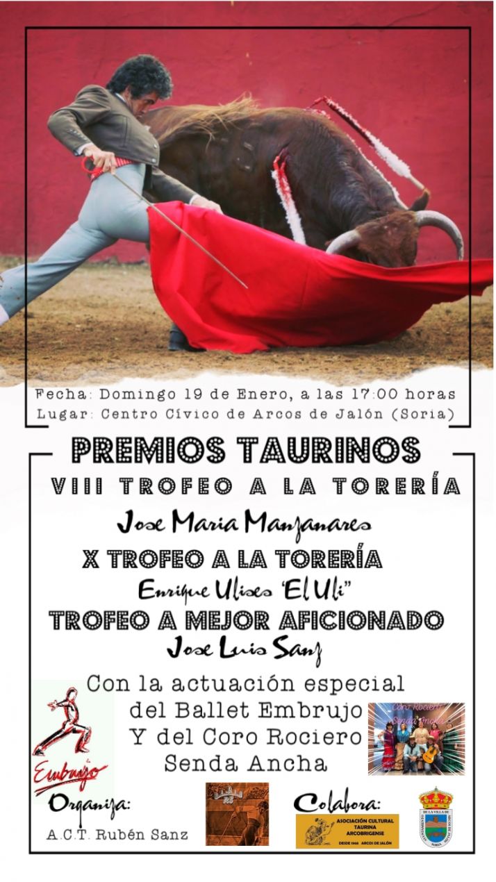 Mañana se entregan los Premios Taurinos de la Peña Taurina Rubén Sanz