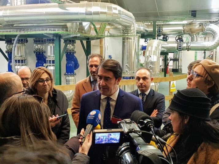 Suárez-Quiñones visita la nueva Red de Calor de Aranda de Duero