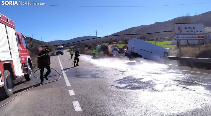 Un trasladado por accidente en la CL-101