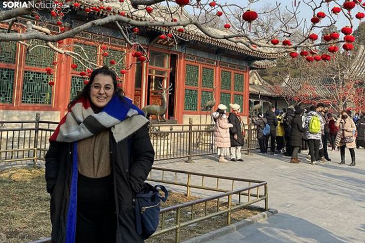 Cristina García, soriana en Tianjin (China).