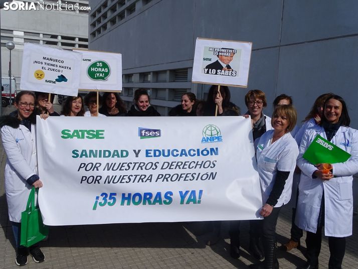 Satse se concentra en Soria por la jornada de 35 horas
