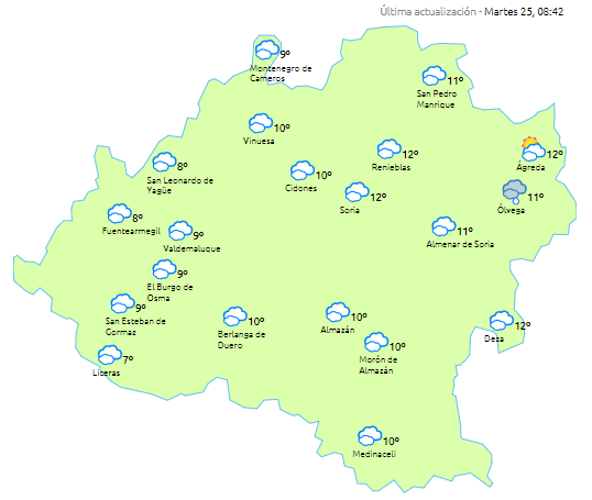 Soria regresa a febrero de forma brusca