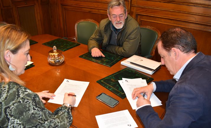 María José Jiménez, Benito Serrano y Miguel Ángel López. /Dip.