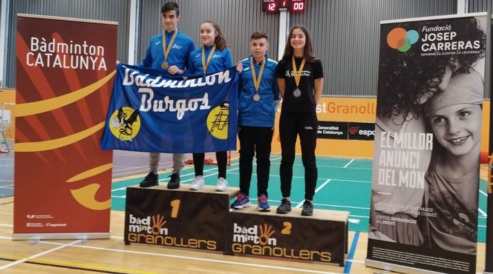 Javier Barrios, (2º dcha.) en el podio en Granollers. 