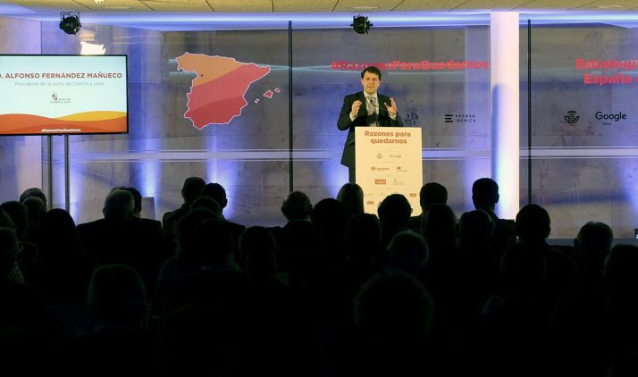 El presidente de la Junta en su intervención en Zamora este miércoles. 