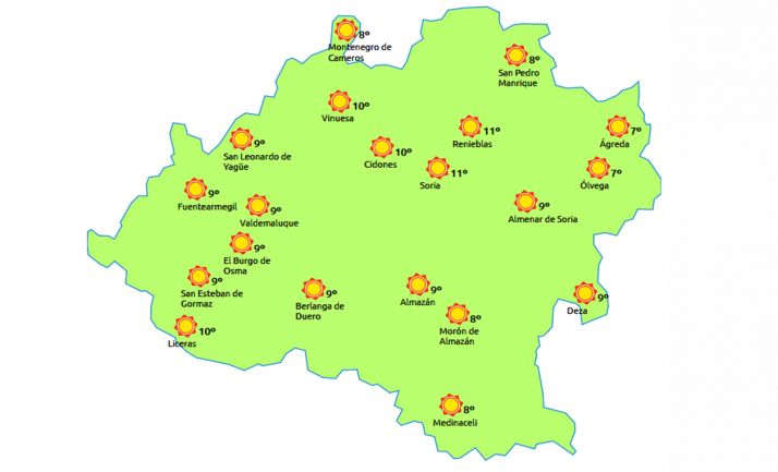 Previsión a las 14:00 horas. /eltiempo.es