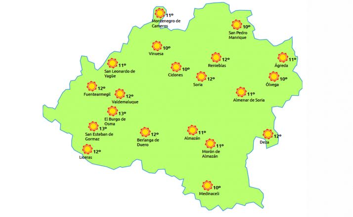 Pronóstico a las 14:00 horas. /eltiempo.es