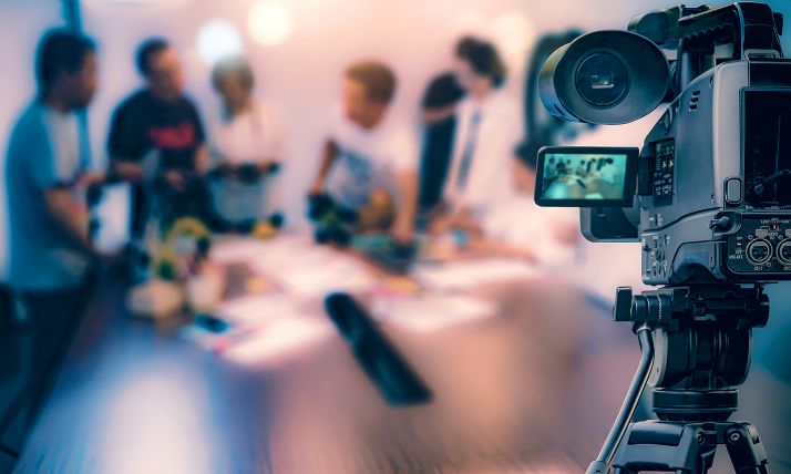 Grabación de un espacio televisivo. 