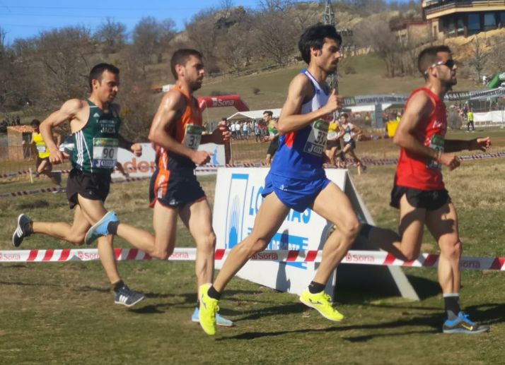 Jaime González durante la competición en Valonsadero.