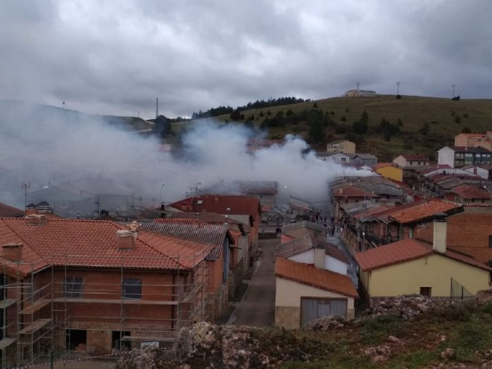 Incendio en una vivienda en San Leonardo de Yagüe