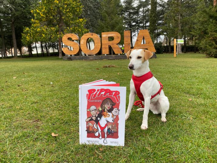 Pipper, el perro ‘influencer’, vuelve a Soria para concienciar contra el abandono