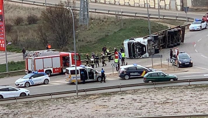 Una imagen del siniestro a los pocos instantes de producirse.