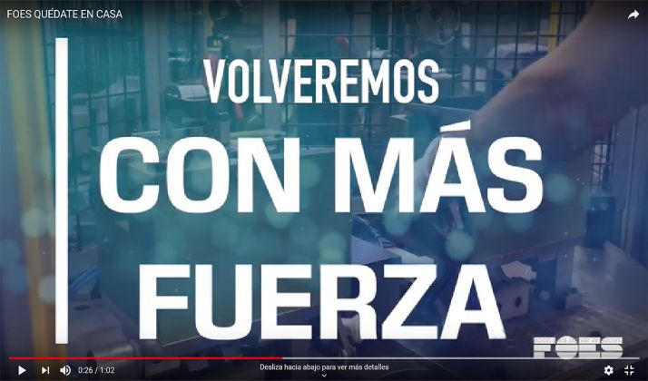FOES lanza un vídeo de aliento para superar la crisis 