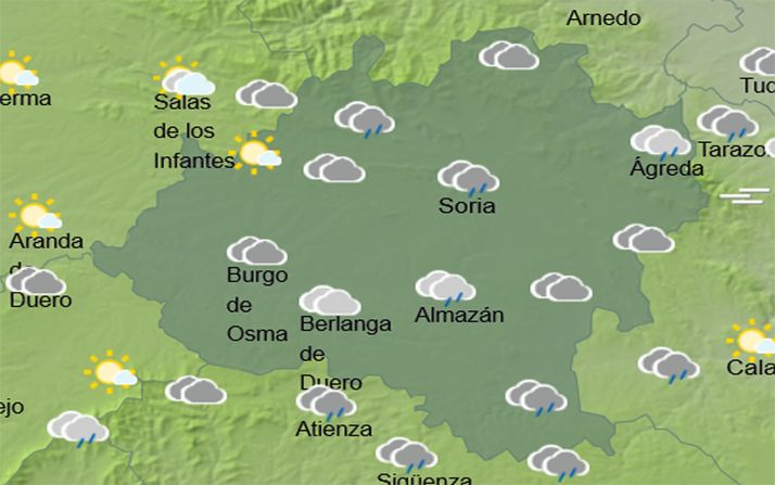 Los cielos en la provincia a las 15:00 horas. /AEMET