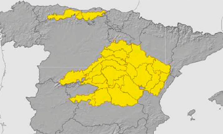 Previsión de nevadas para este martes. /AEMET