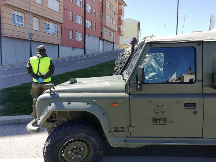 El ejército actúa en Ólvega contra el Covid 19