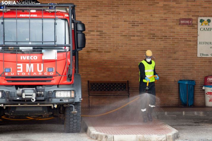 FOTOS: La UME desinfecta Soria