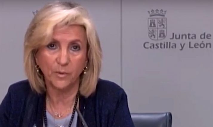 La consejera, en la comparecencia de este jueves. 