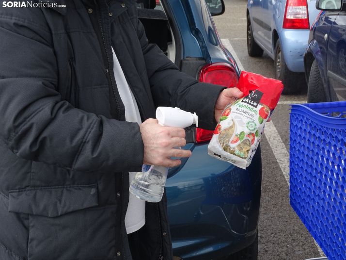 Un día de cuarentena en un supermercado soriano 
