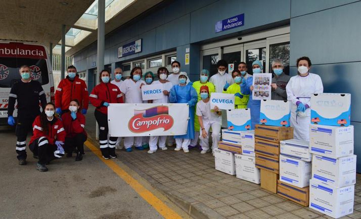 Una imagen de las donaciones efectuadas.