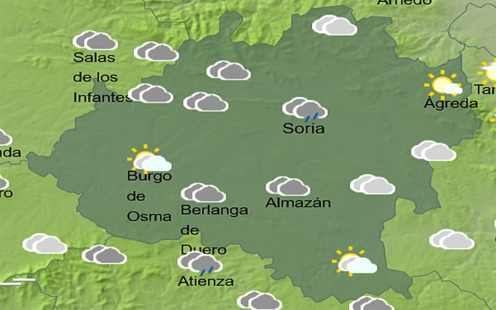 El cielo de la provincia a las 16:00 horas. /AEMET