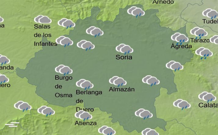 Previsión a las 15:00 horas. /eltiempo.es