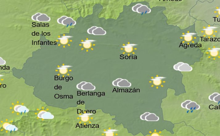 El cielo en la provincia a las 16:00 horas. /AEMET