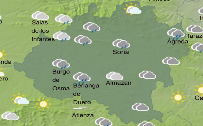 Previsión a las 16:00 horas. /AEMET