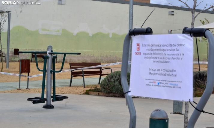 Imagen del parque para ejercicios físicos cerrado en Santa Bárbara. /SN