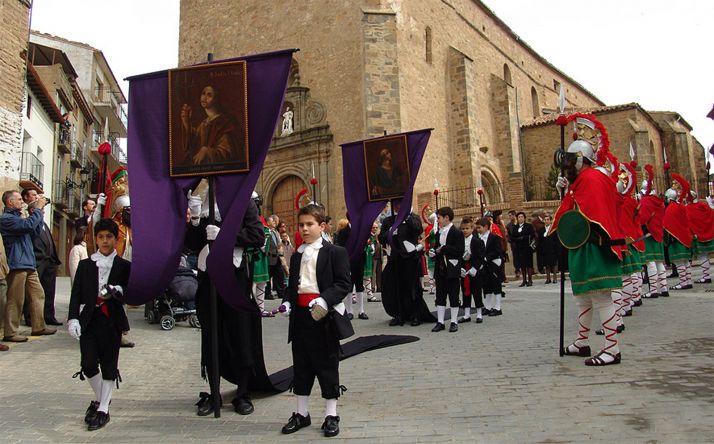Una imagen del Viernes Santo en Ágreda, de Interés Turístico Regional. /CVC