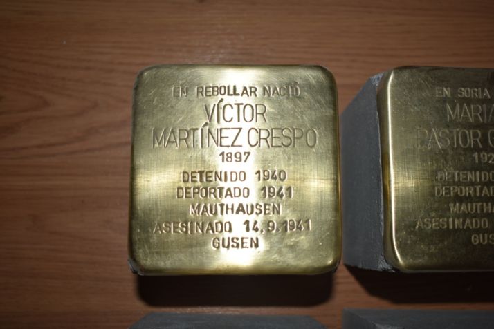 Soria ya tiene sus stolpersteine, homenaje a los sorianos deportados a campos de concentración nazis