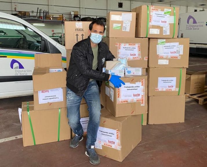 La fundación del Paciente 70 dona a Soria 40.000 mascarillas quirúrgicas