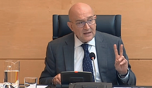 El consejero, en su comparecencia de este jueves. 